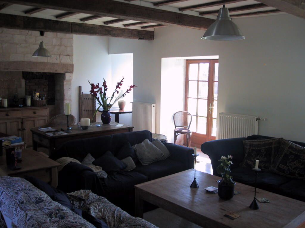 The sitting room, looking towards the french windows